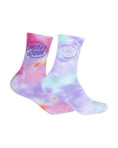 Opus Dot Tie Dye Crew Sock 2pk