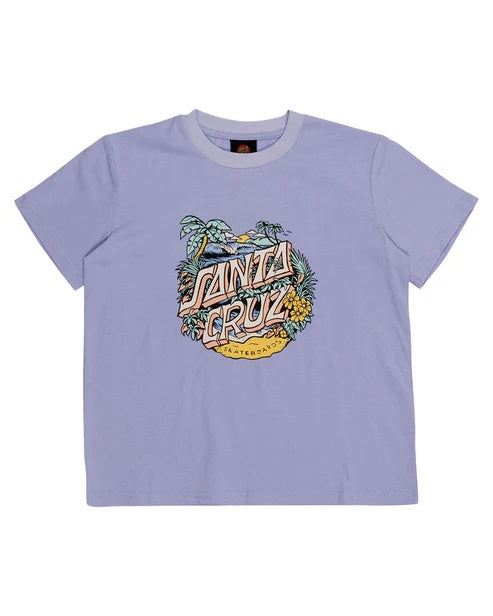 Aloha Dot Front Tee - Iris