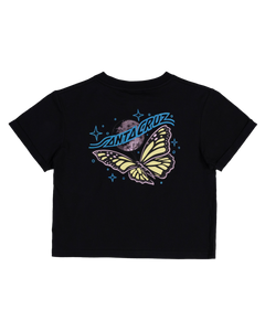 Winged Moon Strip Centre SS Crop Tee