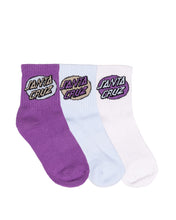 Load image into Gallery viewer, Oval Dot Mid Sock 3pk - Magenta/White/Blue
