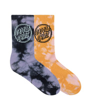 Load image into Gallery viewer, Contra Dot Mono Crew Sock 2 Pack - Lavender Tdye/Orange Tdye
