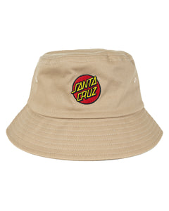 Classic Dot Patch Bucket Hat - Natural