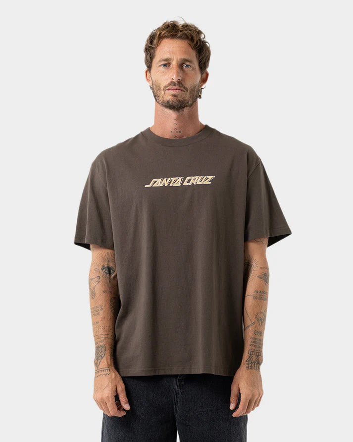 Off Set Strip Front SS Tee