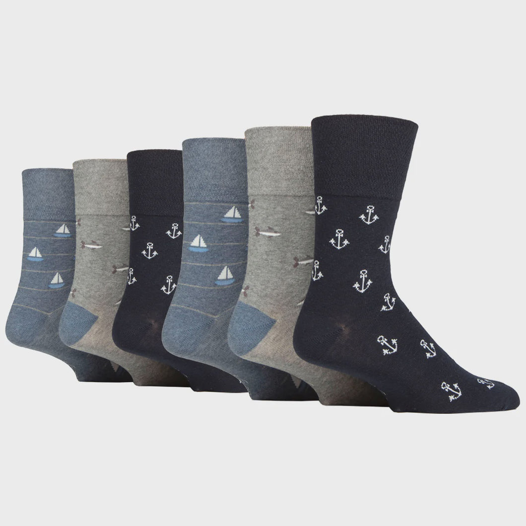 Gentle Grip 3Pk Mens Sock - Holiday