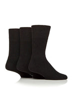 Load image into Gallery viewer, Gentle Grip 3pk Wool Blend Mens Sock - Black
