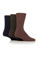 Load image into Gallery viewer, Gentle Grip 3pk Wool Blend Mens Sock - Coloured
