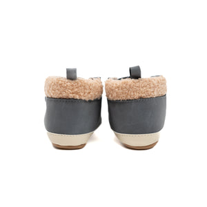 Suede Fur 2 Strap Boots - Grey