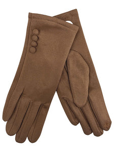 Suede 4 Button Detail Glove - ST411-32