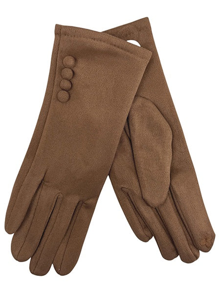 Suede 4 Button Detail Glove - ST411-32