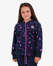 Load image into Gallery viewer, Navy Icons Zip Hood
