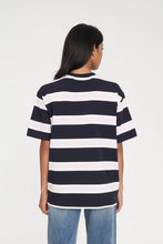 Load image into Gallery viewer, Brooklyn Relax Tee - Navy/Petal
