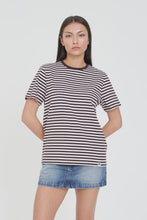 Load image into Gallery viewer, Alex Stripe Classic Tee - Petal/Cocoa
