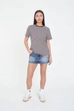 Load image into Gallery viewer, Alex Stripe Classic Tee - Petal/Cocoa
