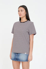 Load image into Gallery viewer, Alex Stripe Classic Tee - Petal/Cocoa
