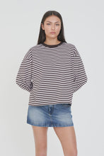 Load image into Gallery viewer, Alex Stripe Billie LS Tee - Petal-Cocoa
