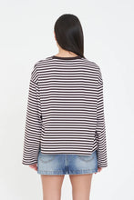 Load image into Gallery viewer, Alex Stripe Billie LS Tee - Petal-Cocoa
