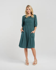 Sienna Dress - Deep Green