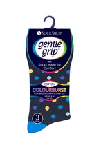Load image into Gallery viewer, Gentle Grip 3Pk - Colourburst Mens Sock
