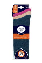 Load image into Gallery viewer, Gentle Grip 3pk Wool Blend Womens Sock - Coloured
