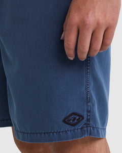 All Day Overdye Layback Short - Blue