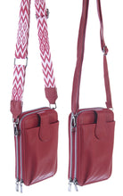 Load image into Gallery viewer, Wallet &amp; Phone Bag with 2 Straps - Burgundy
