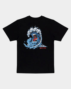 Screaming Wave Front Tee  - Black