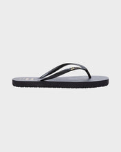 Load image into Gallery viewer, Fiji Square Toe Thong - Black/Gold
