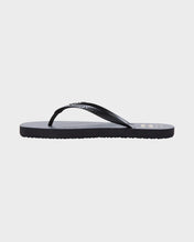 Load image into Gallery viewer, Fiji Square Toe Thong - Black/Gold
