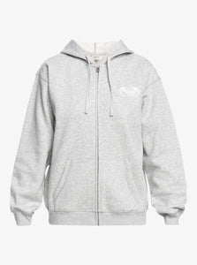 Surf Stoked Zipped Brushed Hoodie - Heritage Heather