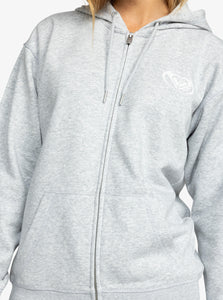 Surf Stoked Zipped Brushed Hoodie - Heritage Heather