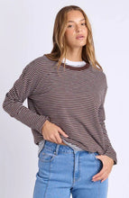 Load image into Gallery viewer, Hutch L/S Tee - Coffee Stripe
