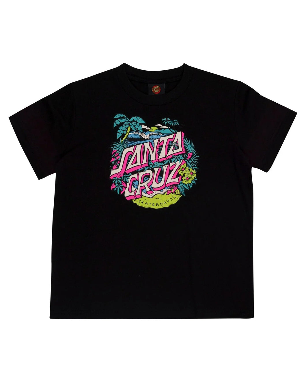 Aloha Dot Front Tee - Black