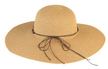 Load image into Gallery viewer, Wide Brim Hat with Bead Trim
