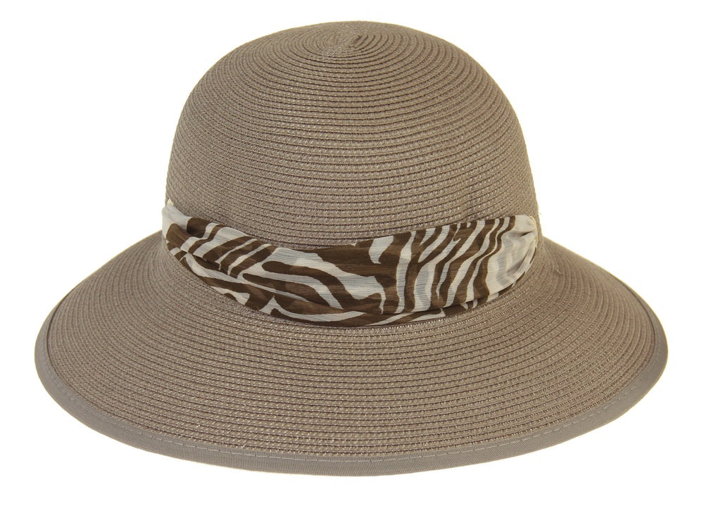 Lani Scarf Trim Hat - Mushroom