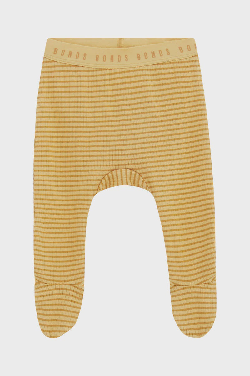 Newbies Rib Foot Leggings - Caramel Kiss / Sweet Caramel