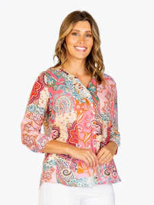 Velora Shirt - Pink Multi Print