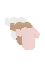Load image into Gallery viewer, Everyday Rib L/S Bodysuit 3pk - Pink/Tan/Cream
