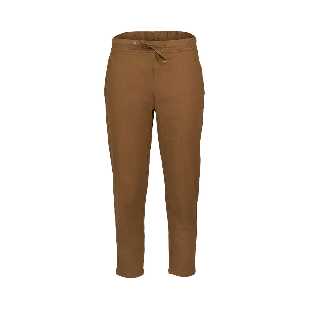 7/8 Length Elastic Waist Pant - Pecan