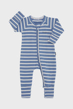 Load image into Gallery viewer, Wide Needle Rip Zippy - Denim Fade/Marscapone
