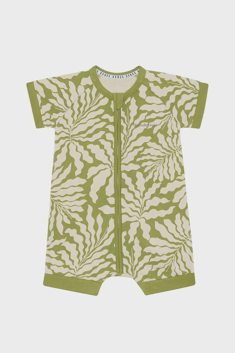 Zippy Romper - Sunshine Tropics Khaki