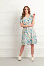Load image into Gallery viewer, Round Neck Short Sleeve A Line Dress - Tropic
