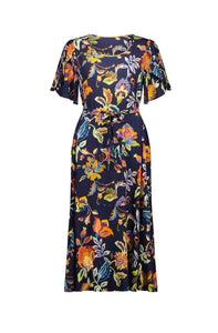 Long Dress With Petal Sleeve - Brazil