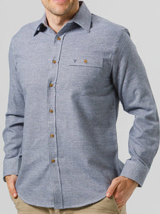 Vonnella L/S Shirt - Navy Fine Check