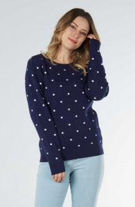 Crew Neck Pullover With Spots