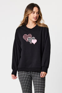 Anna Heart Applique Sweatshirt