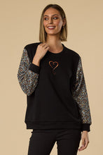 Load image into Gallery viewer, Ruby Floral Sleeve Sweatshirt
