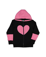 Load image into Gallery viewer, Quilted Heart Zip Hood
