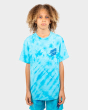 Load image into Gallery viewer, Inferno Stacked Strip Dot Tee - Turquoise Tie Dye
