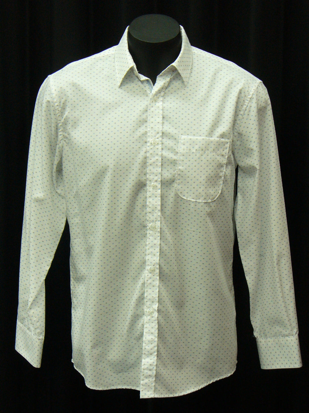 Ted 3762 White Print L/S Shirt