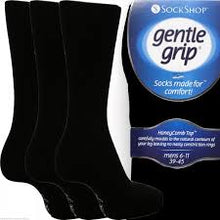 Load image into Gallery viewer, Gentle Grip 3PK - Black Womens Socks
